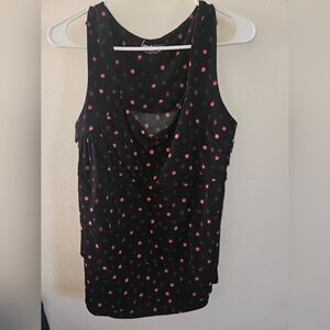 Lane Bryant Womans Sleeveless Polka Dot Blouse Size 14/16